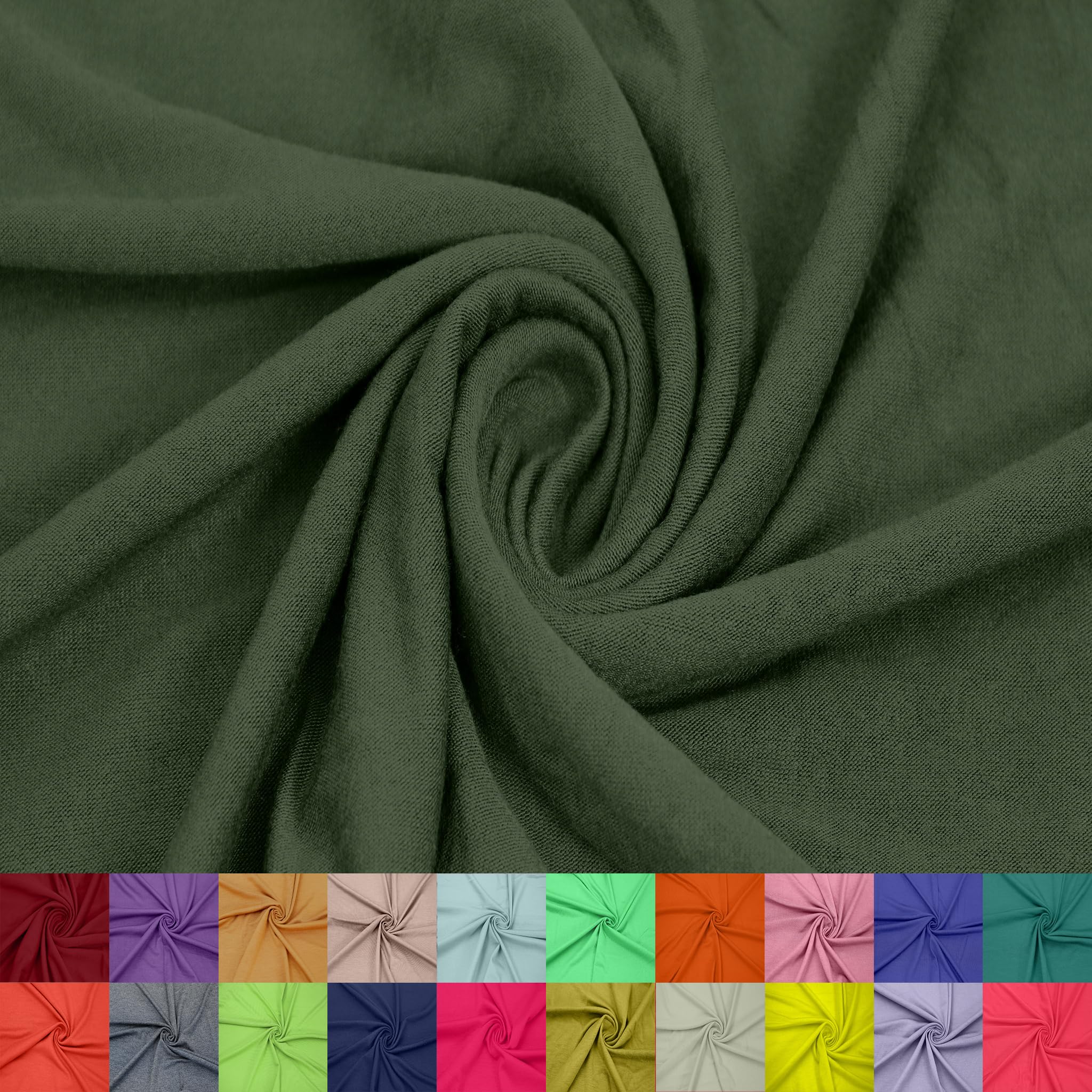 60" Wide Rayon Spandex Jersey Knit Fabric by The Yard - 4-Way Stretch, 200GSM, Medium Weight -Soft & Breathable - Apparel, Accessories, Maternity & Decorations - 5