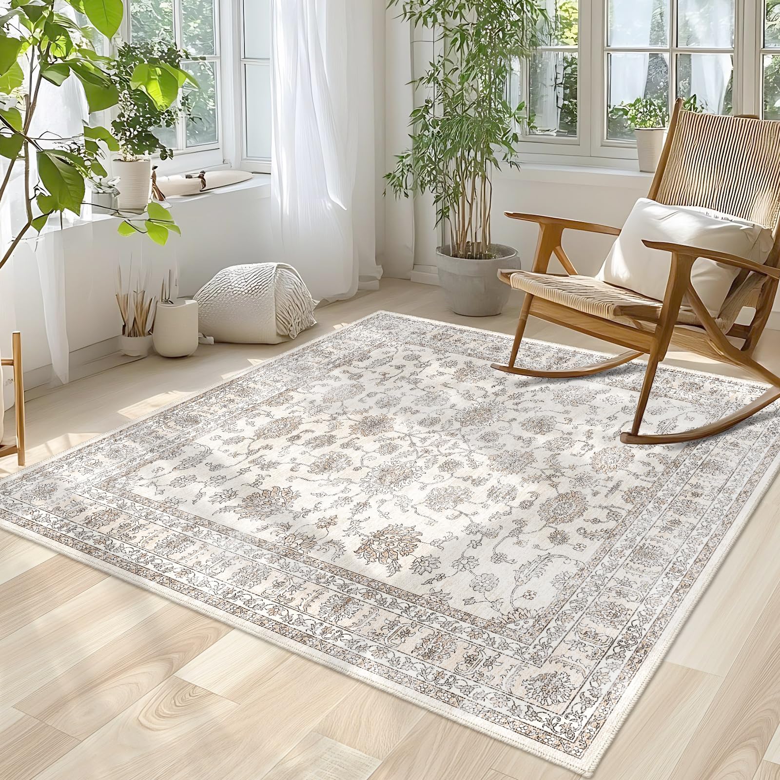 Amazon | FORTSEA 洗えるラグマット 2畳 190×190cm 正方形 防音 滑り