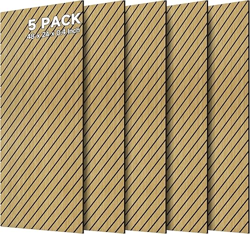 Miniatura 11 de Paneles acústicos, paquete de 10 paneles acústicos que reducen el ruido para paredes, paneles de pared insonorizados de 48 x 24 x 0.4 pulgadas,
