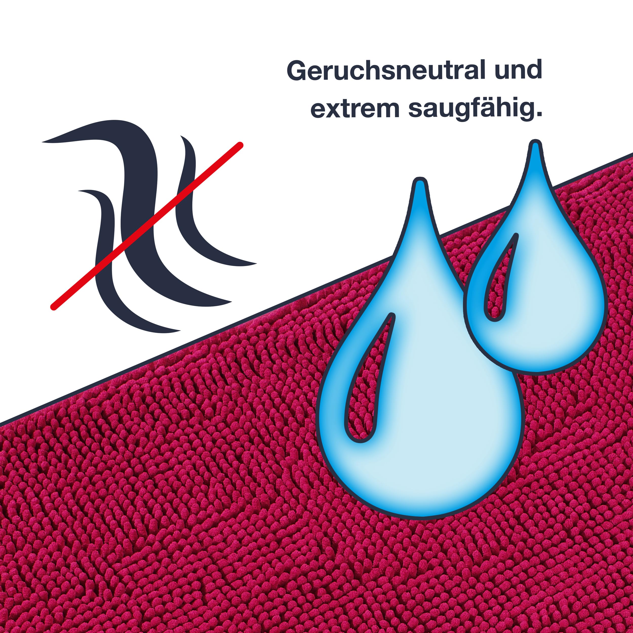 Bonny Home Badematte 3er Set - Ultrasoft Mit Rutschfester Ledersohle In Rot