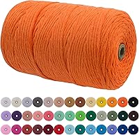 Vista 88 de JeogYong Cordón de macramé de un solo hilo 1mm x 426 yardas (1279 pies) Cuerda de algodón suave Hilo de macramé de 1 mm, suministros de macramé