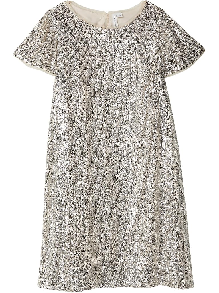 Silver Janie and Jack Sequin Shift Dress (Toddler/Little Kid/Big Kid)