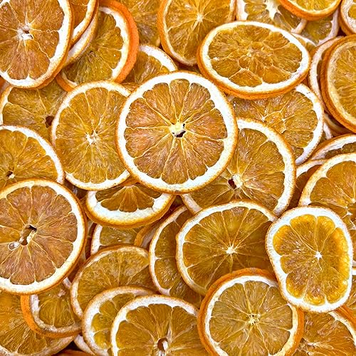 Miniatura 8 de Ruedas de rodajas de naranja seca deshidratada  Aproximadamente 17 rebanadas  100% natural  Sin azúcar  Sin gluten  Ruedas de naranja deshidratadas