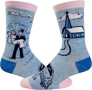 Crazy Dog T-Shirts Funny Wedding Socks for Women Gifts for Bachelorette Parties and Marriages