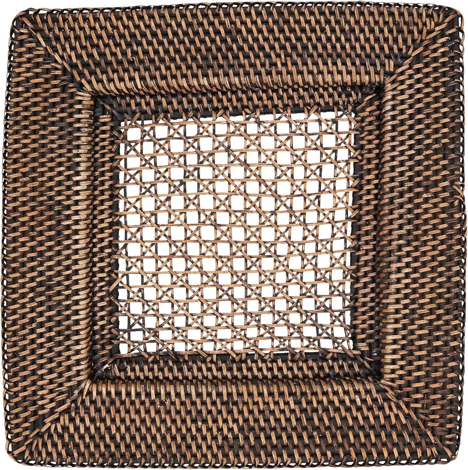 SARO LIFESTYLE Handcrafted Rustic Charger Plate (Set of 4), 13", Natural