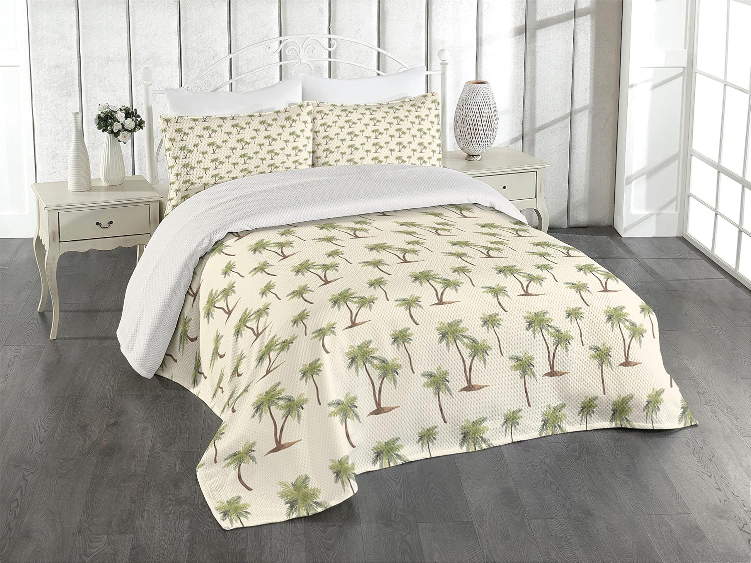 Ambesonne Vintage World Map Duvet Cover Set - King Size 3 Piece, Antique Style In Coffee & Cream