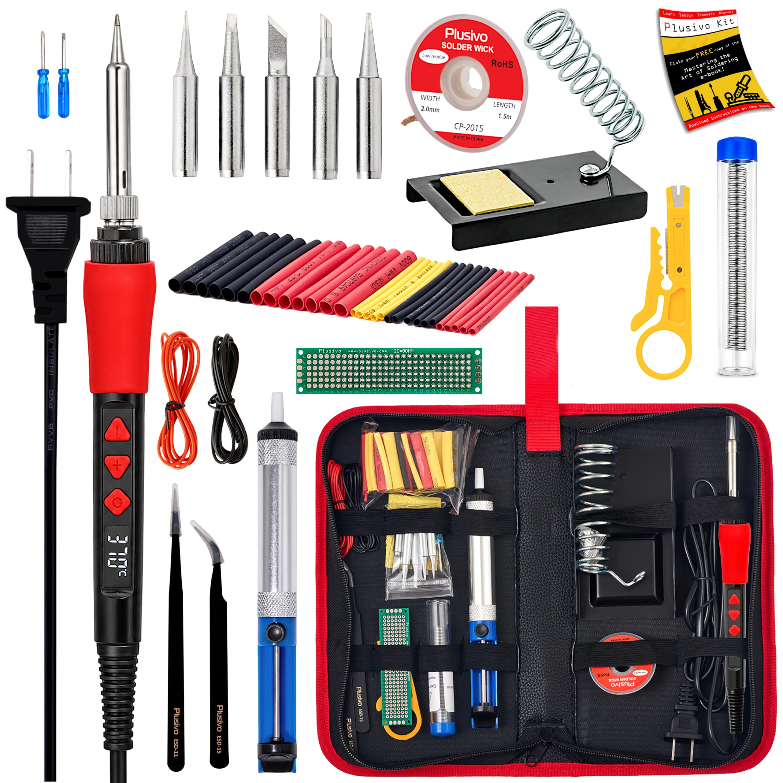 Kit Outils Main Avec Loupe 60 Mm Et Fer à Souder – 8 Articulations – Pinces Crocodile – Bricolage Bijoux électronique