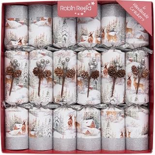 Olde English Crackers Aspen Sparkle Christmas Party Favors - Set of 6 favors with luxury gift enclosed for all holiday party occasions