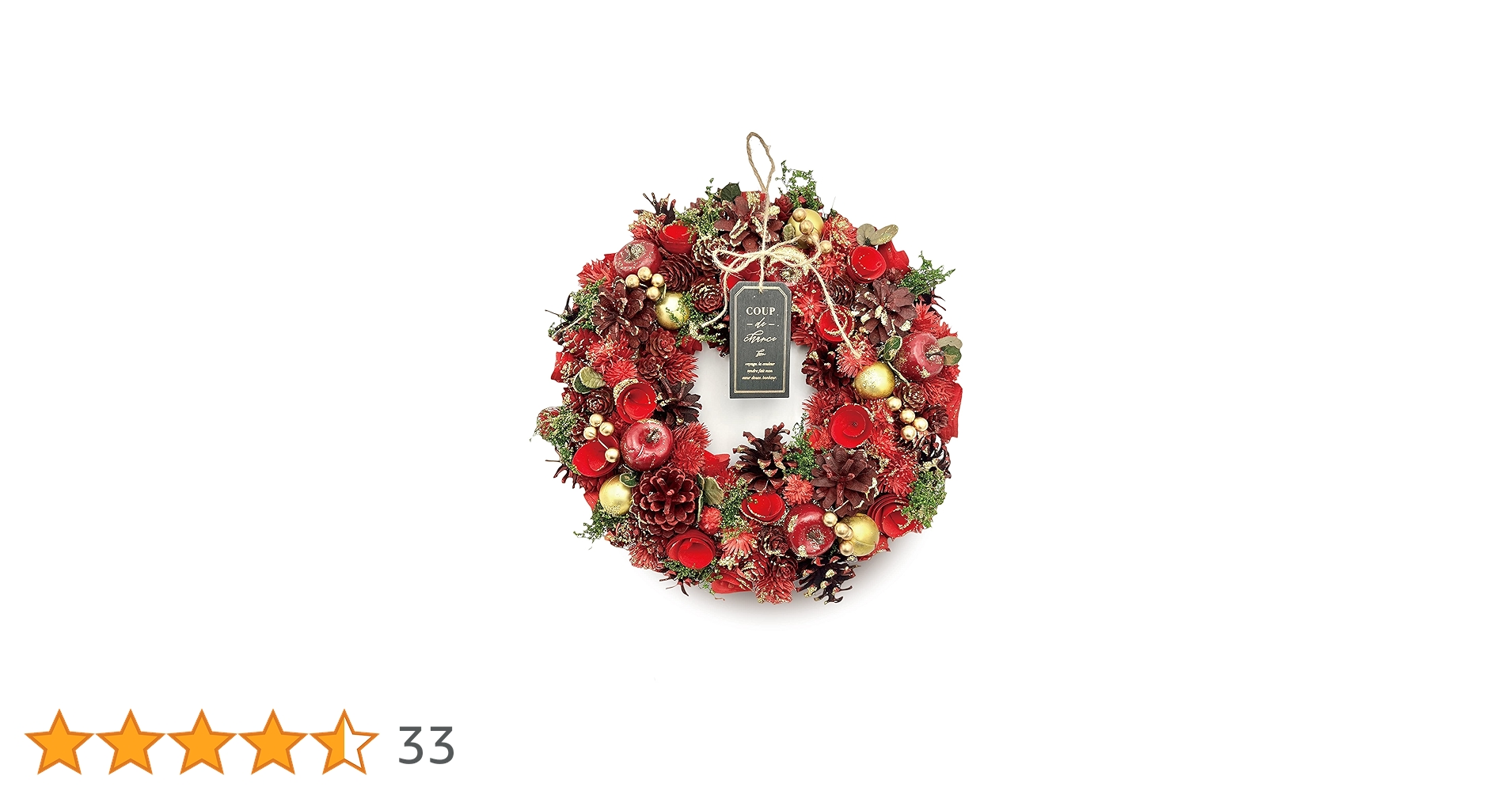 Amazon.co.jp: ［ 2025年 mamawreath A クリスマスリース Lサイズ