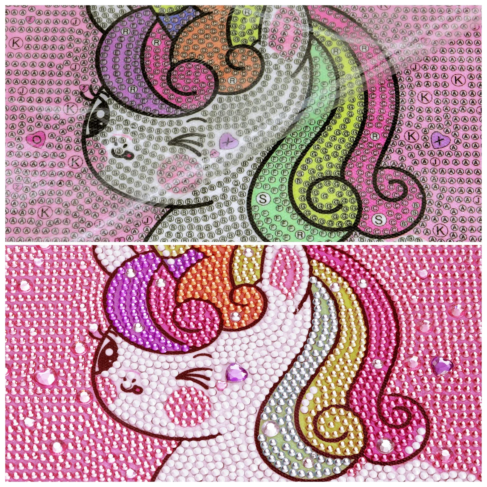 JSRQT 5D Diamond Art Painting Kit for Kids,Unicorn Diamond