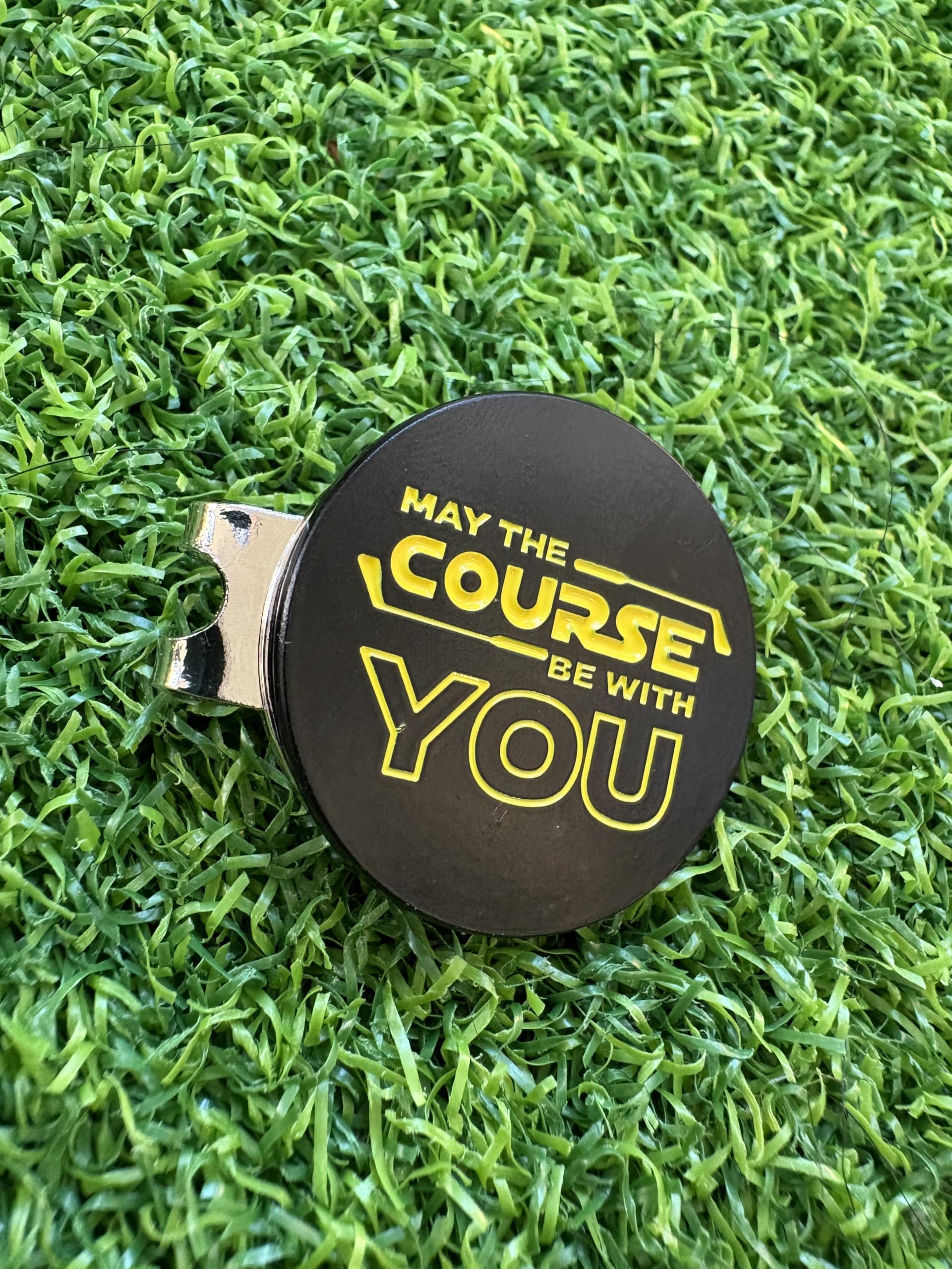 May the Course Be with You Golf Ball Marker with Hat Clip
