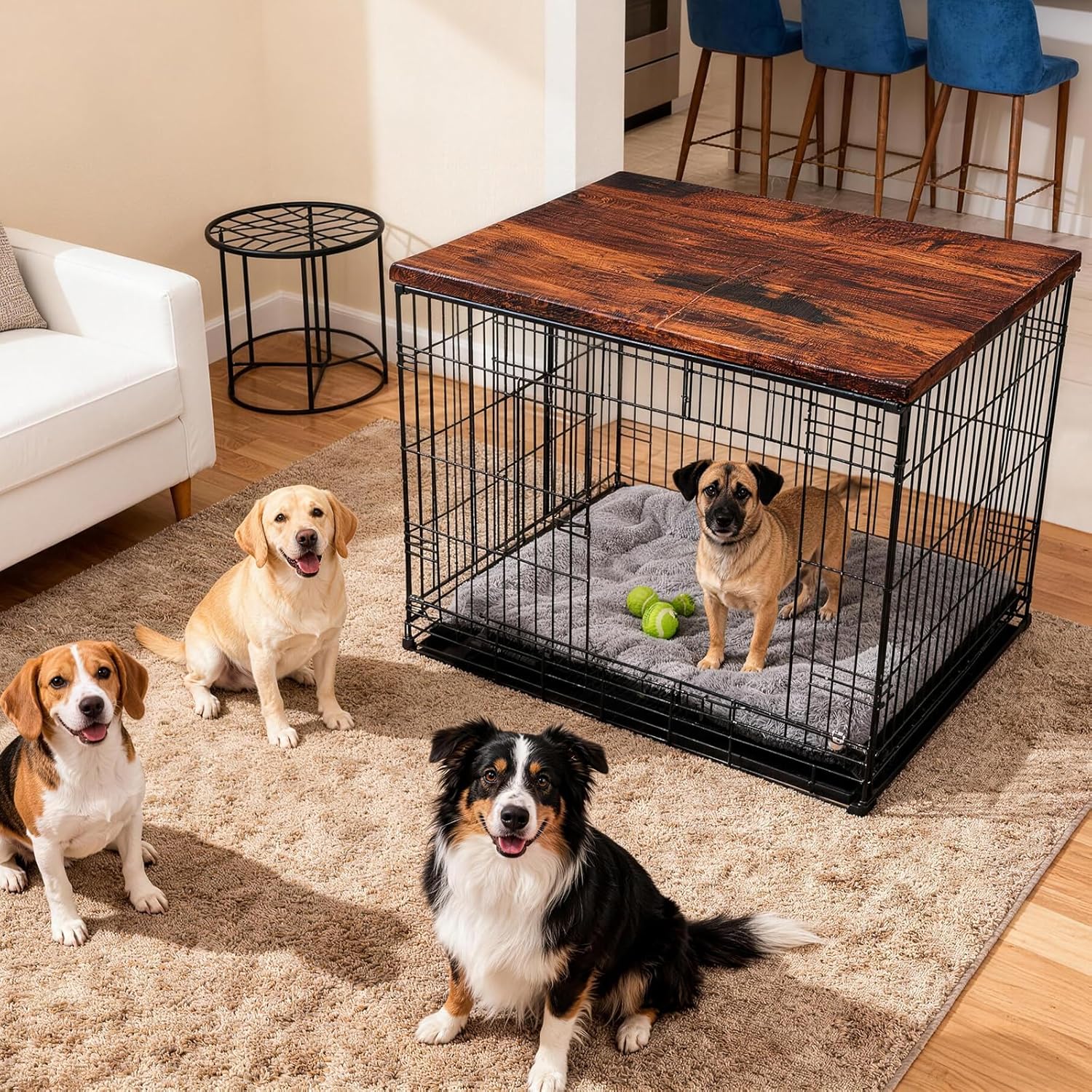 Dog Crate Topper Covers Plastic Foldable High Side Lip Dog Kennel Countertop Table Top(42" x 28")