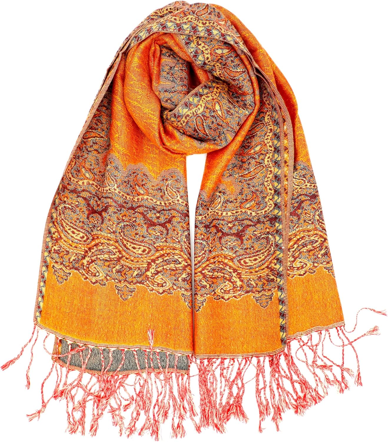 Achillea Big Paisley Pashmina Shawl Wrap for Women – Elegant Scarf for Weddings, Evening Dresses, Festivals & Daily Wear - Image 6