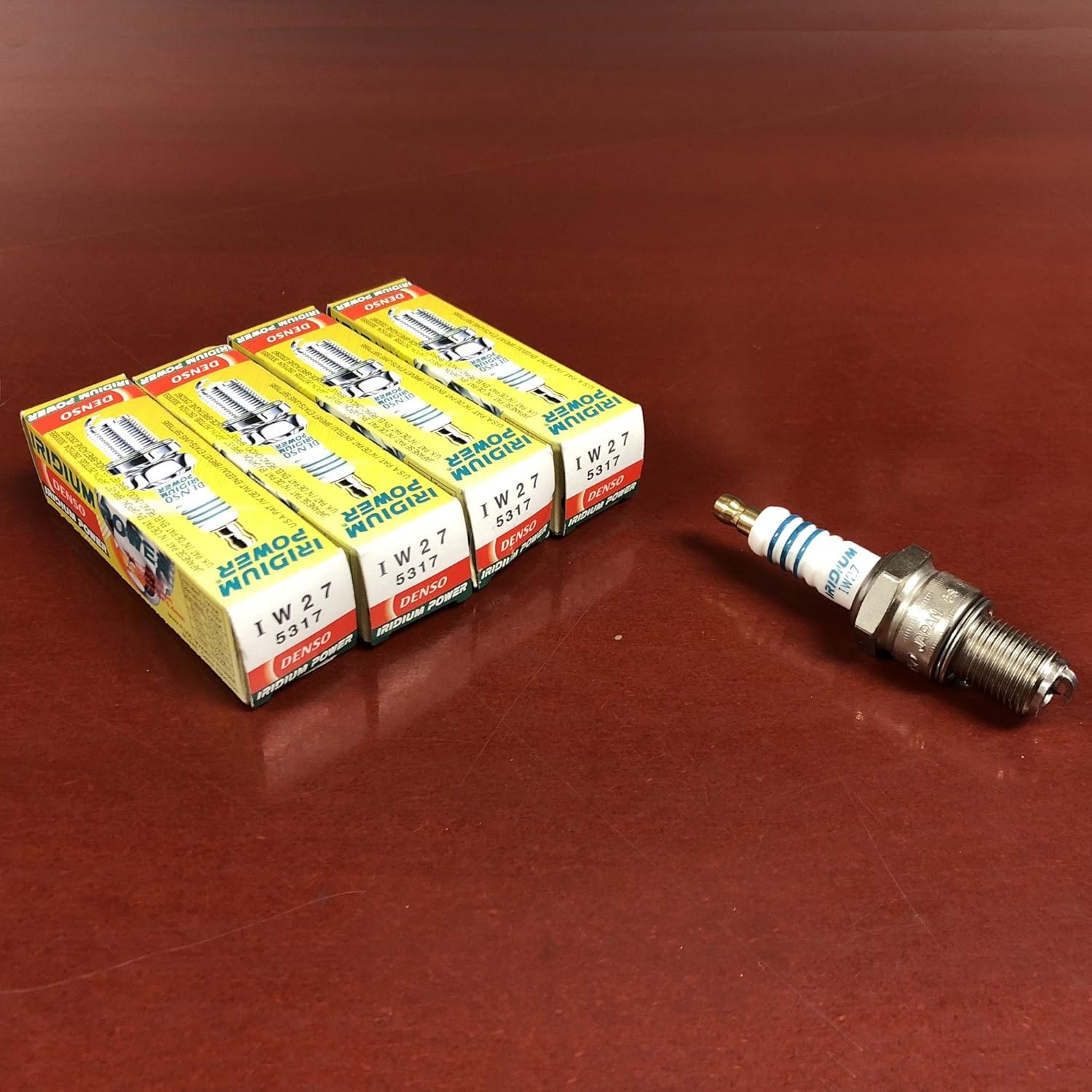 Denso (5317) IW27 Spark Plugs, Pack of 4