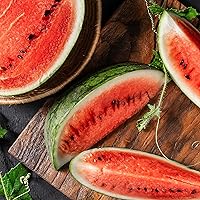 Vista 9 de Semillas de sandía orgánicas (carmesí dulce) – Aproximadamente 12 semillas – USDA Organic, sin OMG, polinizado abierto, reliquia, origen