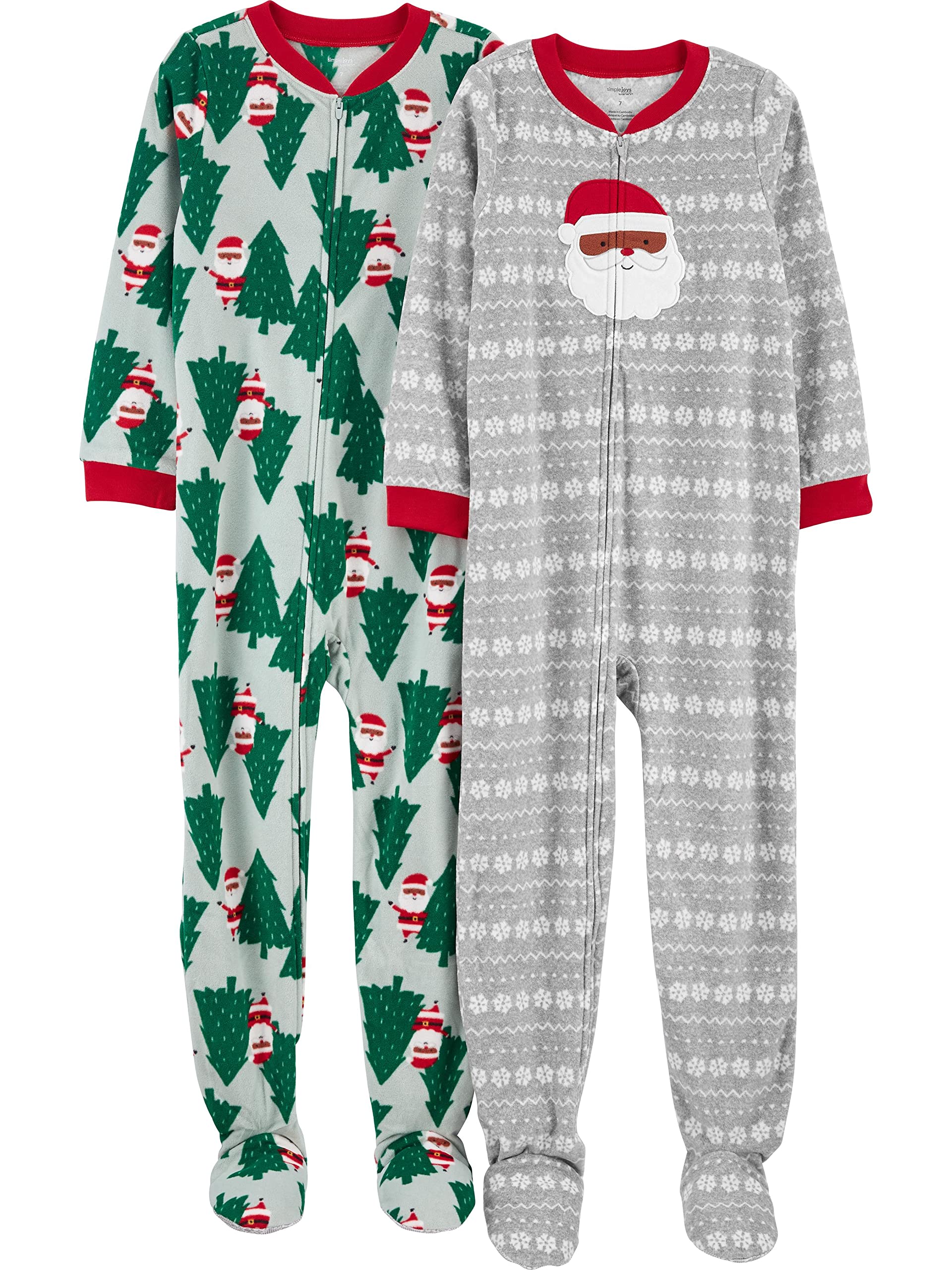 Simple Joys by Carter's Set di Pigiama (Pacco da 2) Unisex-Bambini e Ragazzi