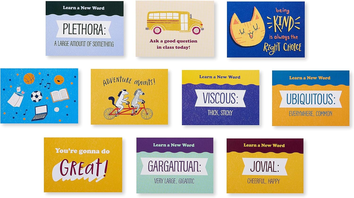 American Greetings Mini Note Cards for Kids, Thinking of You (40-Count)