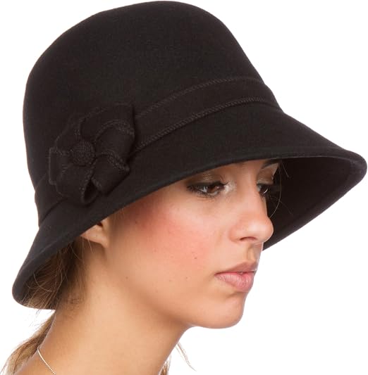 Molly Vintage Style Wool Cloche Hat 