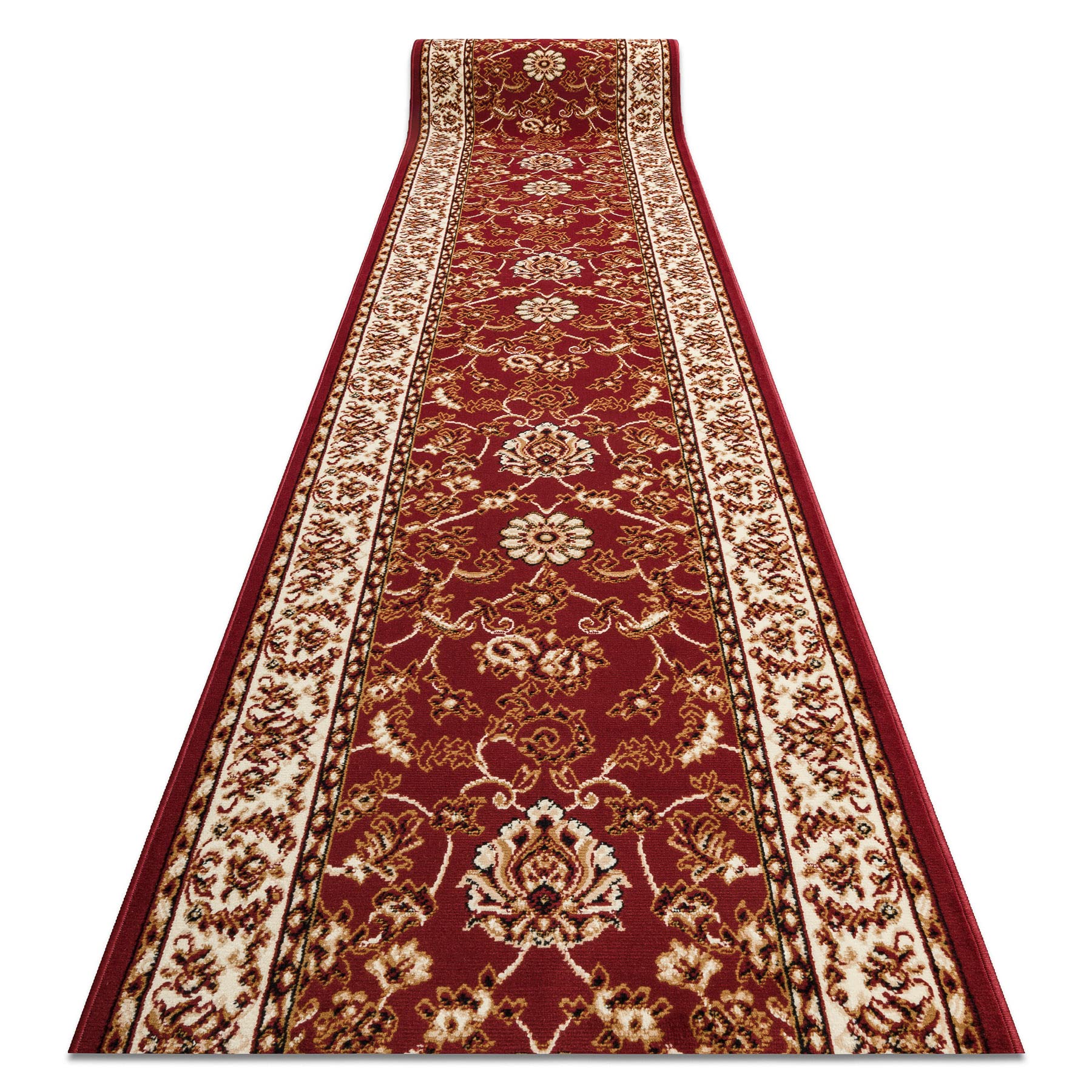 rugsx Tapis de Couloir BCF MORAD KLASYK pour la Cuisine, Le Hall, Le Couloir, l'entrée, Solide, Classique Bordeaux 70x220 cm
