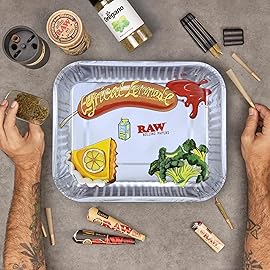 RAW x Lyrical Lemonade Lunch Rolling Tray - Size: Small L 10.8 X W 6.9 X H .08 - Fun Collab Design, Durable & Easy to Clean