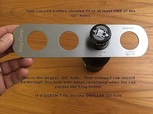 Miniatura 6 de Medidor de corona para botellas de cerveza de 1.024 in - un medidor de marcha para probar coronas y engarzadoras. Las cervecerías, maestros