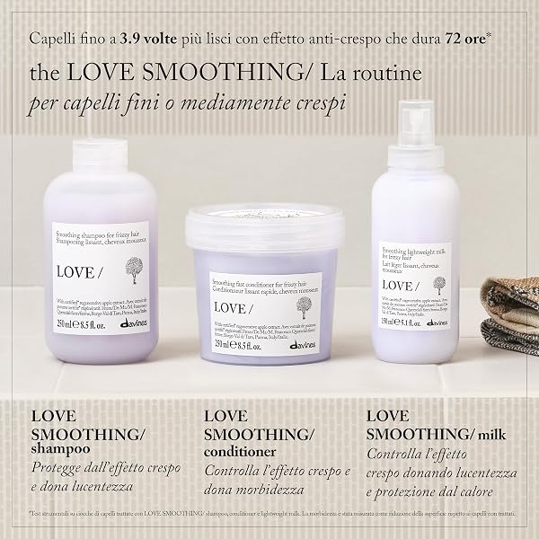 Davines LOVE Smoothing Shampoo - Smoothing Shampoo for Frizzy or Unruly Hair - Anti-Frizz Shine Action - 250 ml - 4