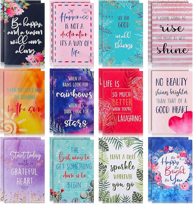 24 Pieces Inspirational Notepads Mini Motivational