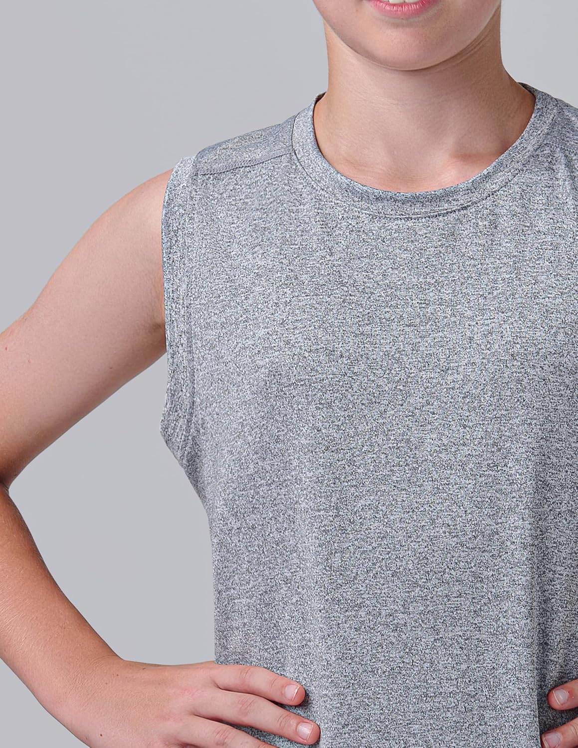 5 Pack Boys Dry-Fit Active Tank Tops Moisture-Wicking Athletic Sleeveless Shirts for Sports and Everyday Wear - Image 7