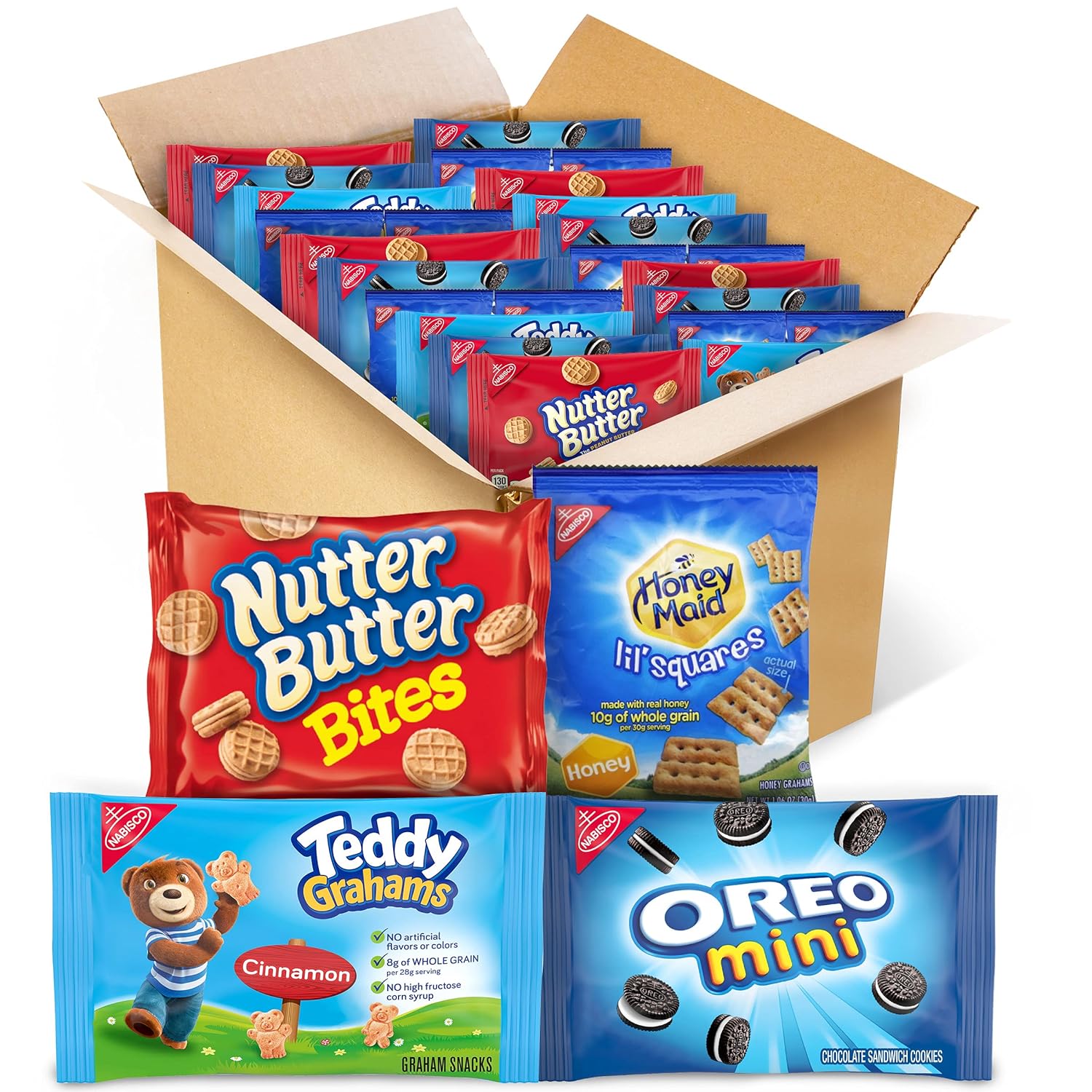 OREO Mini, Nutter Butter Bites, Cinnamon Teddy Grahams