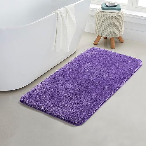 Miniatura 26 de YHF - Alfombras de baño de 20 x 32 pulgadas, extra gruesas y suaves, de microfibra peluda, lavables a máquina, alfombras de baño absorbentes, tapete