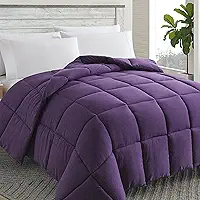 Cosybay Edredom alternativo (roxo, queen) - Edredom macio acolchoado para todas as estações - enchimento de edredom com abas de canto - inverno verão quente fofo, 223,5 x 233,6 cm