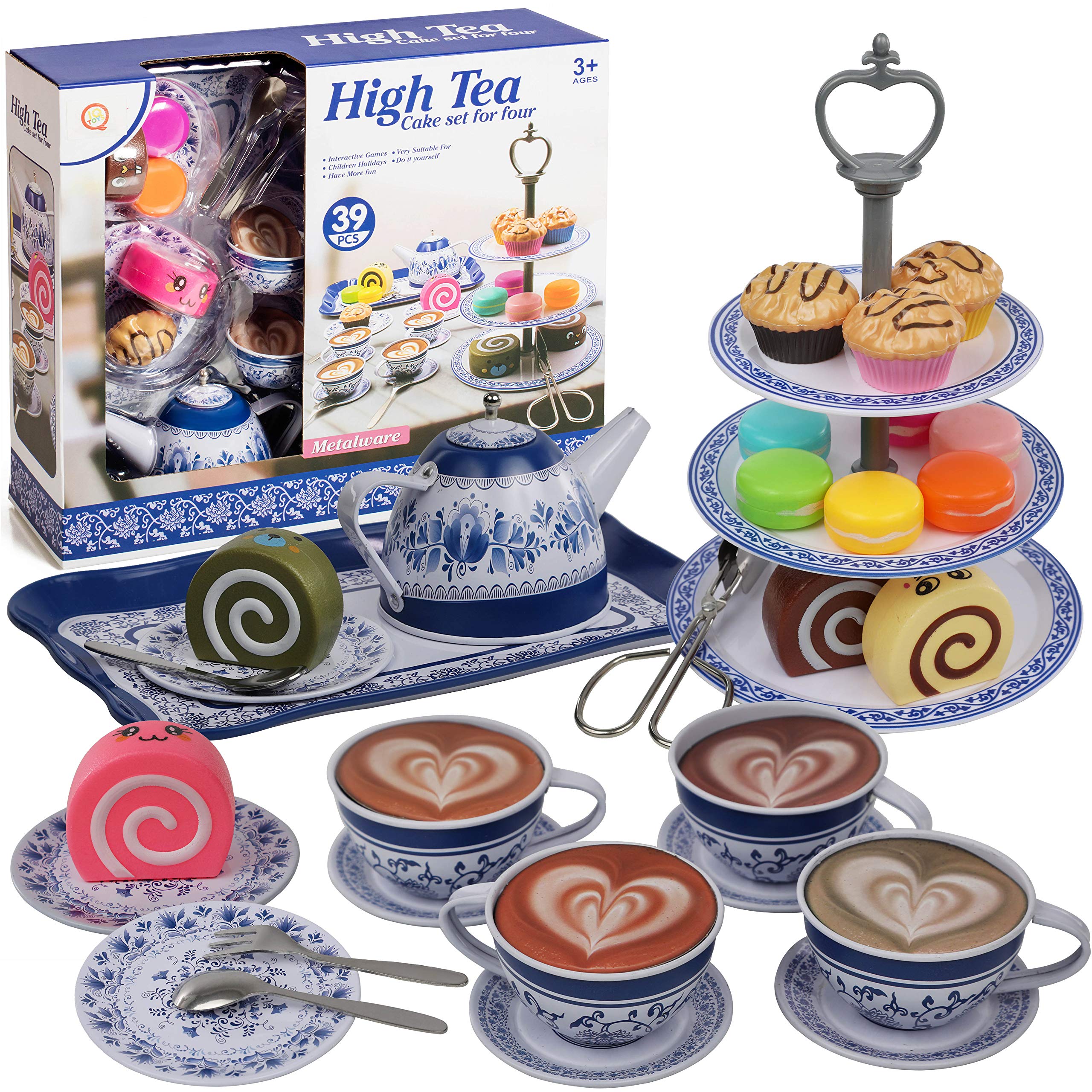 Buy Tea Party Set for Little Girls,39 Piece Princess Tea Set for Girls