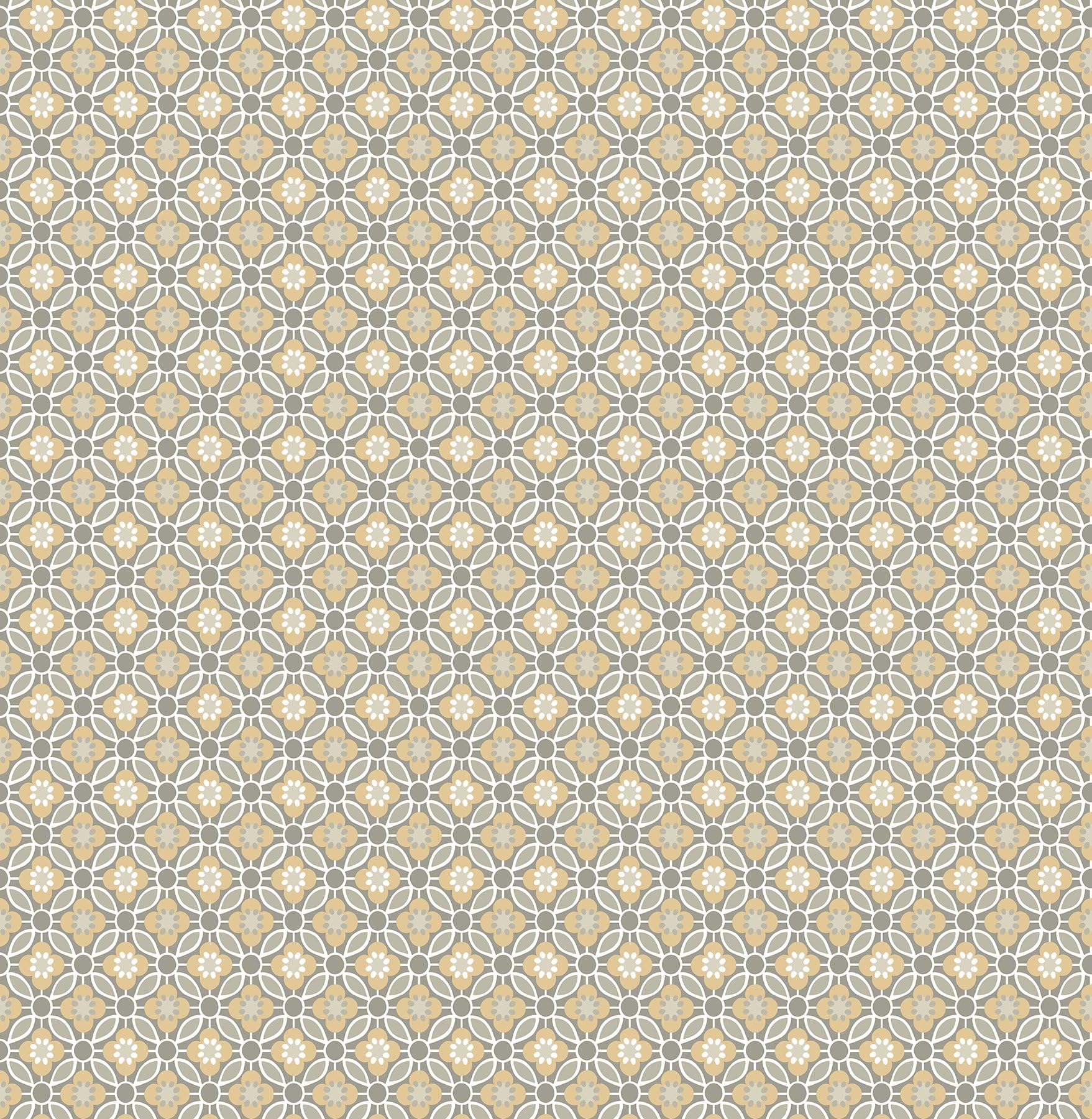 Brewster 2704-22247 Audra Mustard Floral Wallpaper