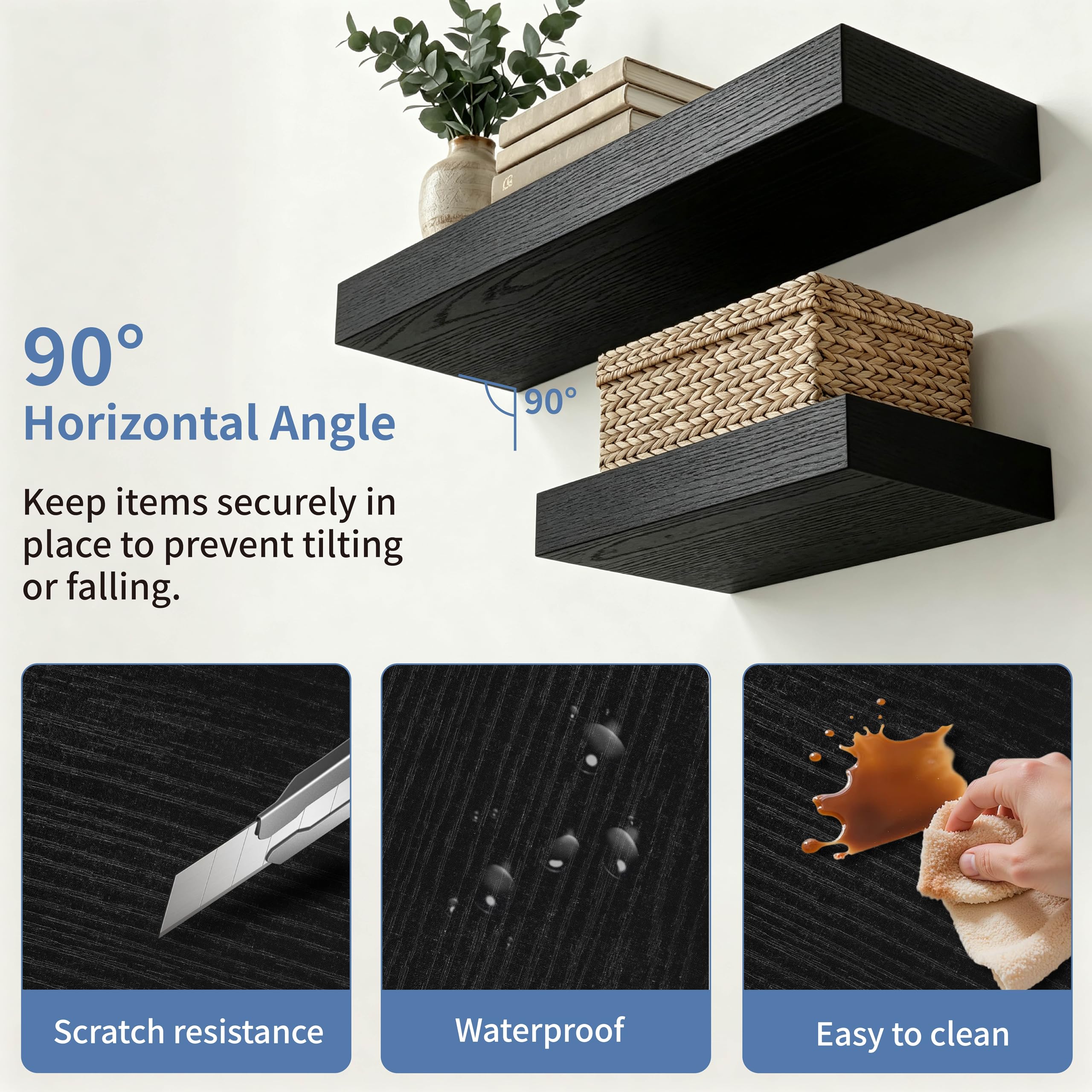 Best 12 Inch Floating Shelf Picks for 2026 1 Mifurn Floating Shelves Bathroom for Wall, Bathroom Shelves Over Toilet — product photo