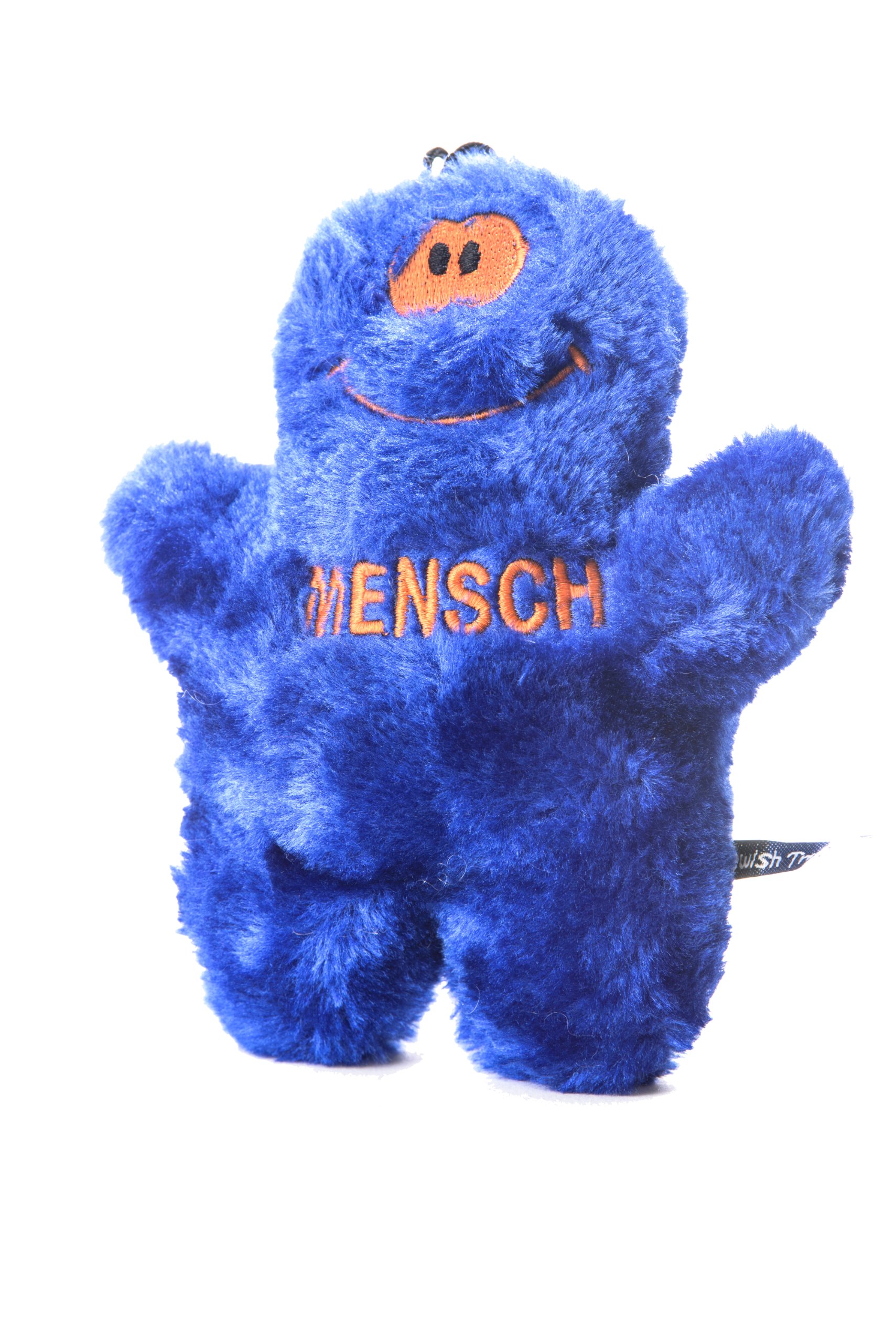 Chewish Treat Mensch Squeaker Plush Dog Toy, 5 by 6-Inch, Blue