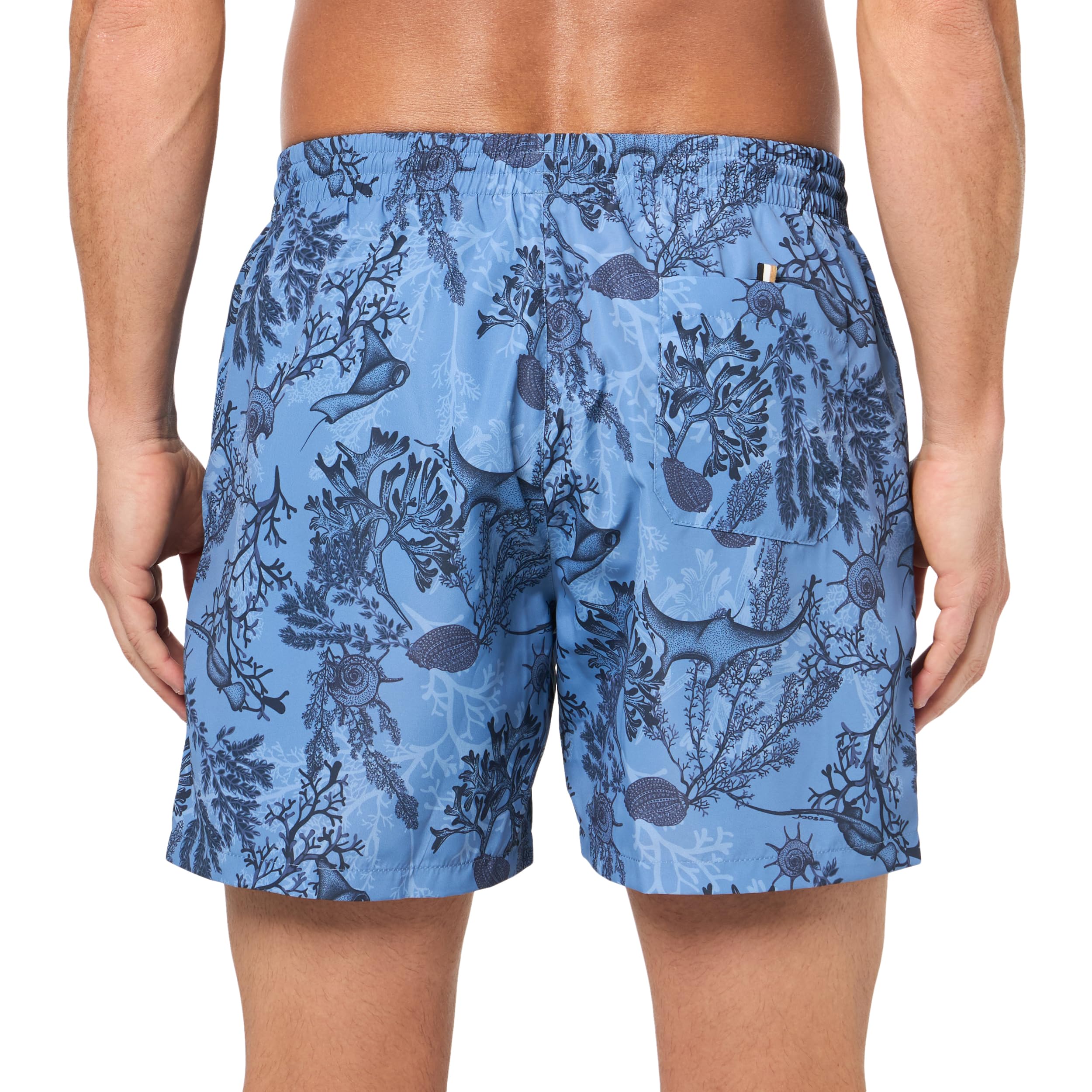 BOSS Spodenki kąpielowe Mężczyźni Tropical Print Swim Trunks