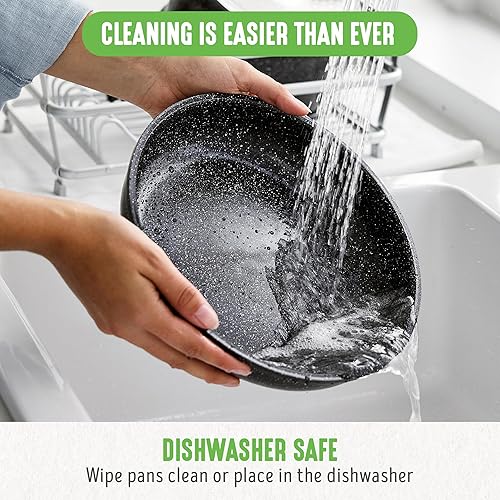 Miniatura 11 de GreenLife Juego de ollas y sartenes antiadherentes de 10 piezas, mango desmontable y juego de utensilios de cocina apilables, sartenes de cocina