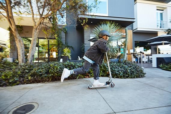 Razor A2 Kick Scooter for Kids Ages 5+ Wheelie Bar, Foldable, Lightweight, Aluminum Frame, Front Vibration Reducing System, Adjustable Height Handlebars