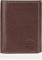 Carteira masculina Timberland de couro dobrável com porta-documento, Brown (Blix), tamanho único