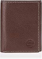 Carteira masculina Timberland de couro dobrável com porta-documento, Brown (Blix), tamanho único