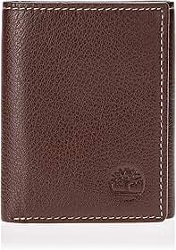 Carteira masculina Timberland de couro dobrável com porta-documento, Brown (Blix), tamanho único