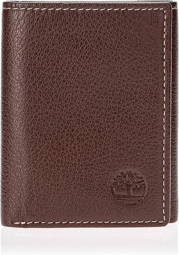Timberland Men's Blix Slim Trifold Wallet, Brown, One Size