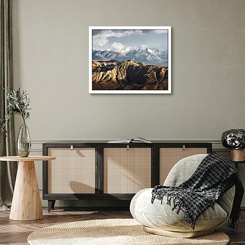 Vista 171 de Americanflat - Marco para póster de 71 x 74 cm con plexiglás pulido, portarretratos negro de madera industrializada, Epic Collection, marco ancho