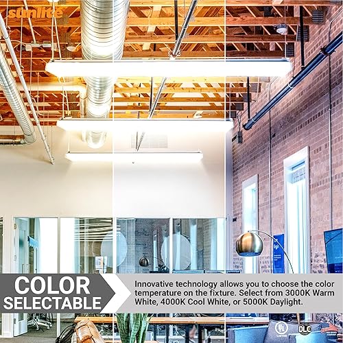 Miniatura 6 de Sunlite 85292 - Accesorio LED envolvente de 4 pies, seleccionable de potencia 30 W35 W40 W, 5360 lúmenes, color seleccionable 35K40K50K, 120-277