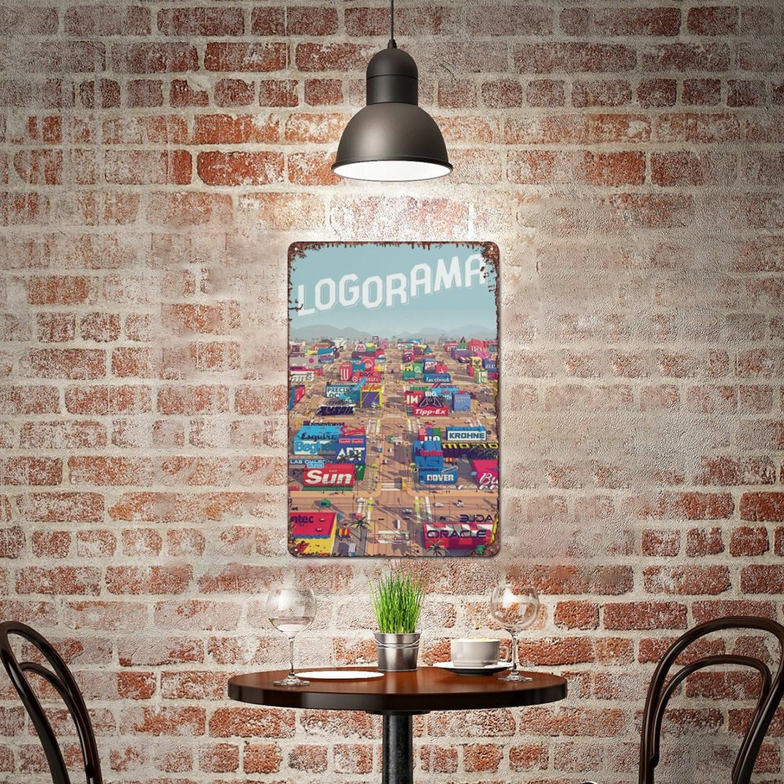 Cartel De Carteles De Hojalata De Metal Shabby Chic Para Decoración Del