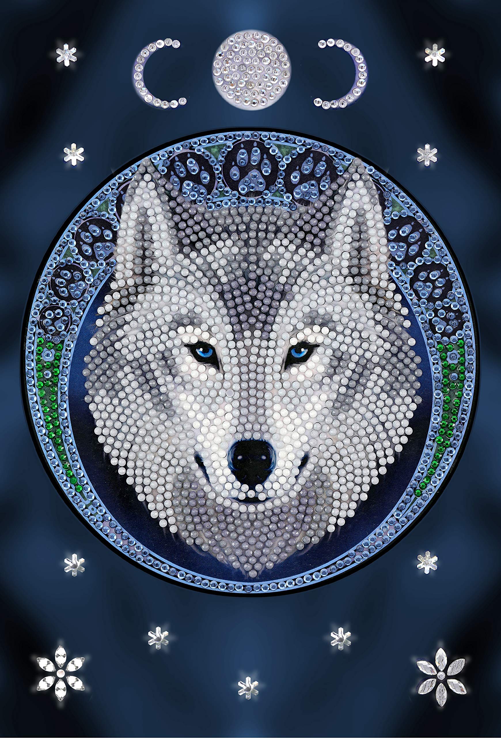 Craft Buddy Lunar Wolf - Anne Stokes Stc Stores/Craft Buddy Crystal Art/Diamond Painting Decorative Notebook Kit (Lunar Wolf - Anne Stokes)