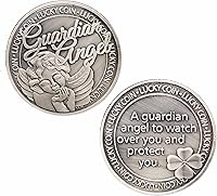 Vista 1 de Medalla de ángel de la guarda Moneda de la suerte Buena Suerte Regalo conmemorativo