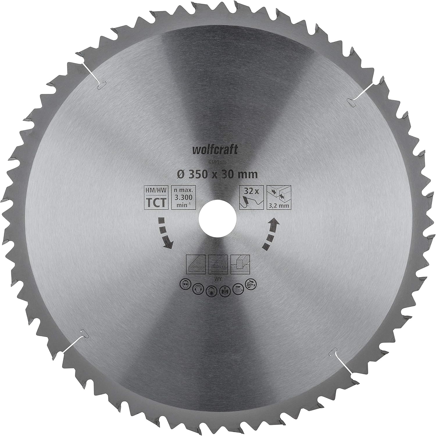 wolfcraft 6593000 Series Table Saw Blade Brown