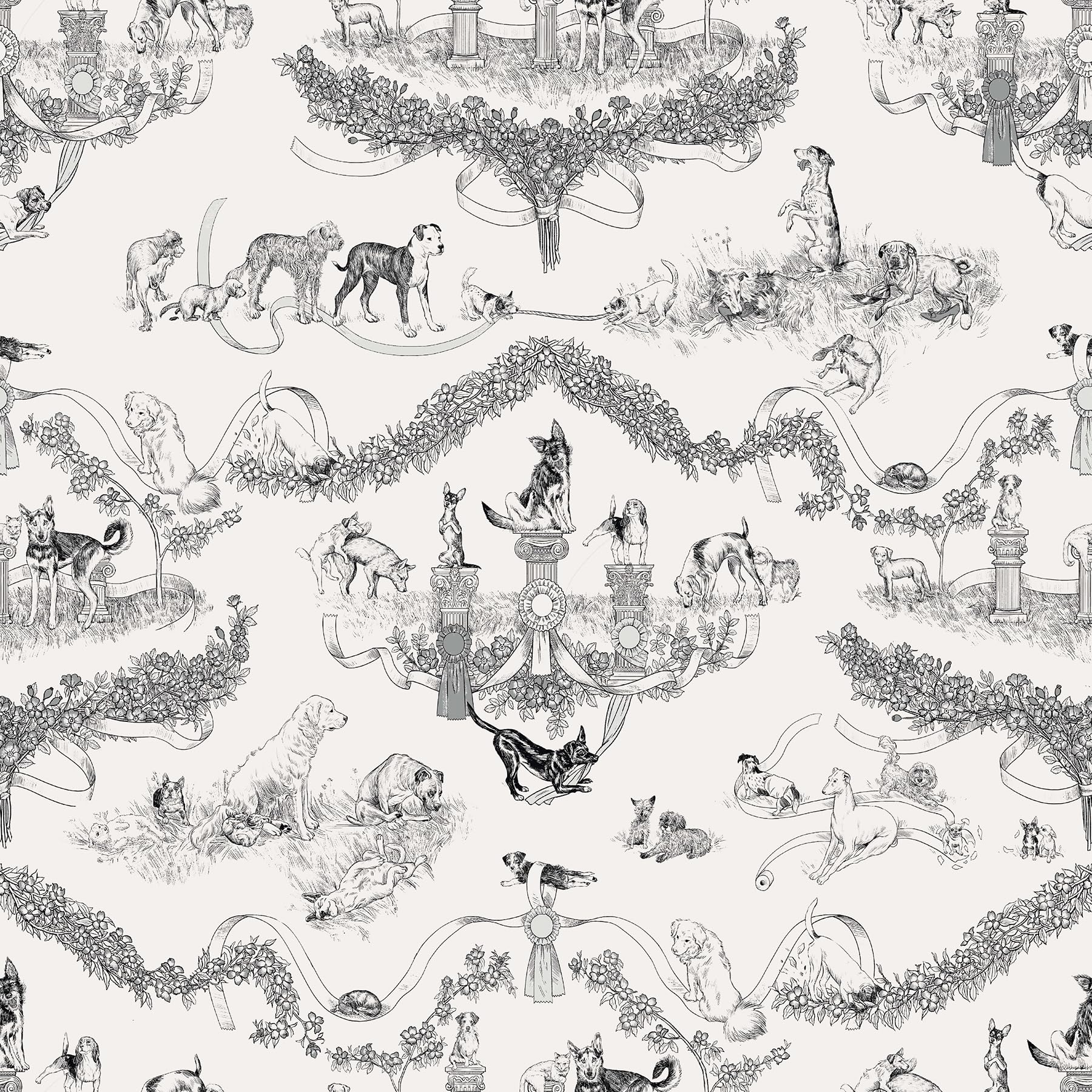 Papier peint autocollant noir Rachel Antonoff RAS6260 décoratif mural