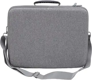 MAJONMMERD コンソール用キャリングケース Pro用、カスタムフィット ナイロンEVAシェル (Gray) | トラベルオーガナイザーには2つのコントローラー、荷物ストラップ付きアダプター収納、旅行旅行用のフォーム裏地が収納可能